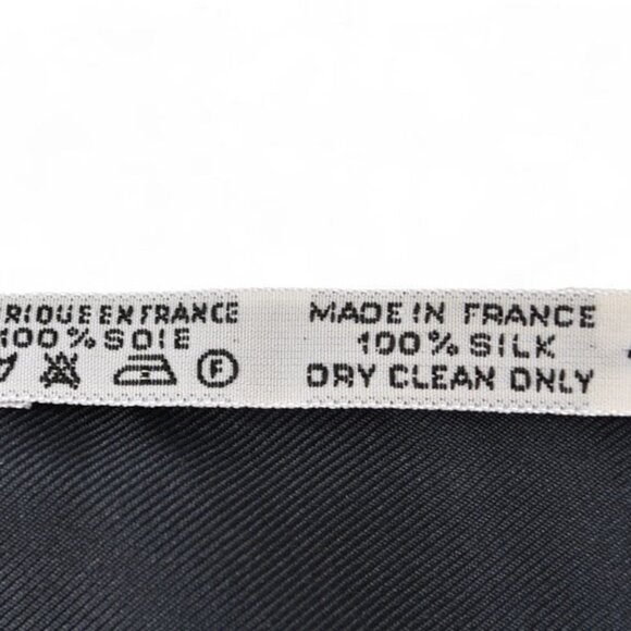 HERMES Authentic Black Silk Scarf - Picture 8 of 9